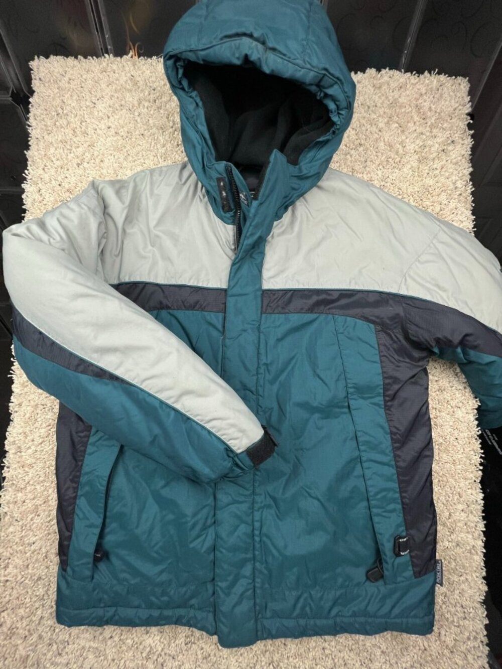 Pacific Trail Boys Puffer Jacket Blue XL 18/20 Full Zip L/S Quilted Lining